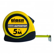 Рулетка Biber 40071 Autostop обрезиненный корпус 3 м/16 мм