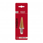 Сверло ступенчатое по металу Trigger 74344 Р6М5 TIN d 4-20 мм